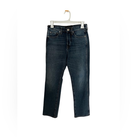 3x1 NYC Womens Dark Wash Straight Leg High Rise Jeans Size 25 Ankle Made in USA - Picture 1 of 6